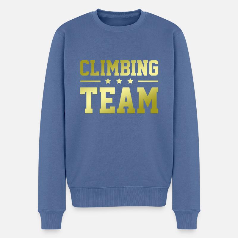 Climbing Team - Männer Premium Bio Pullover - Taubenblau