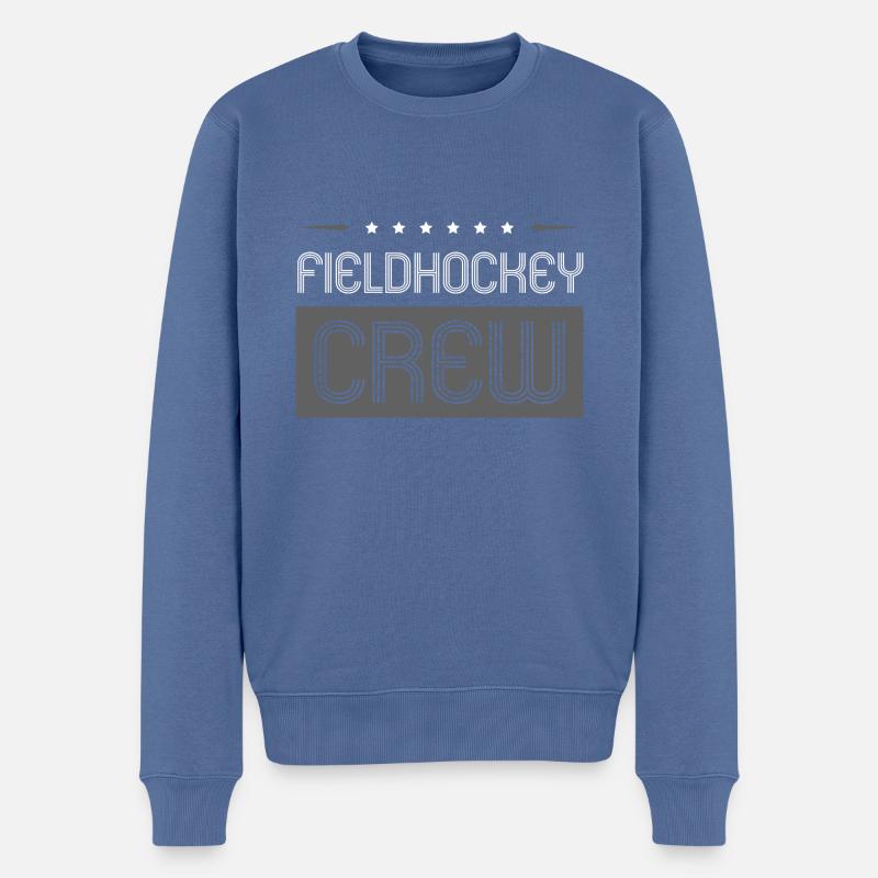 Fieldhockey Crew - Männer Premium Bio Pullover - Taubenblau