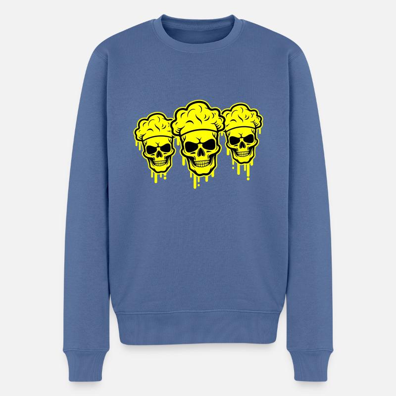 Chef Squelette - Pull Premium bio Homme - bleu pigeon