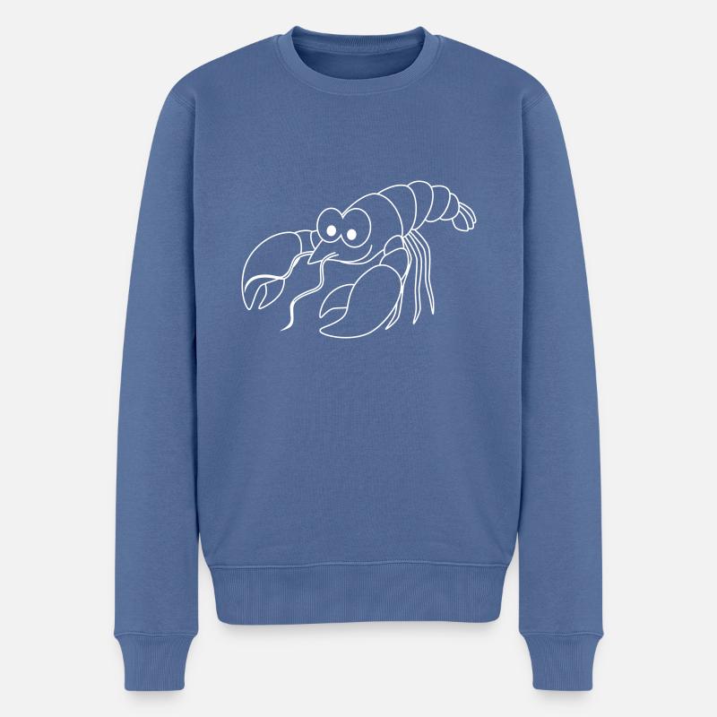Homard Comic Animal - Pull Premium bio Homme - bleu pigeon
