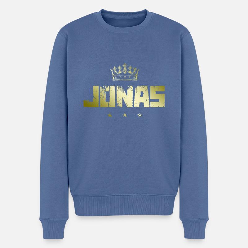 Jonas - Pull Premium bio Homme - bleu pigeon