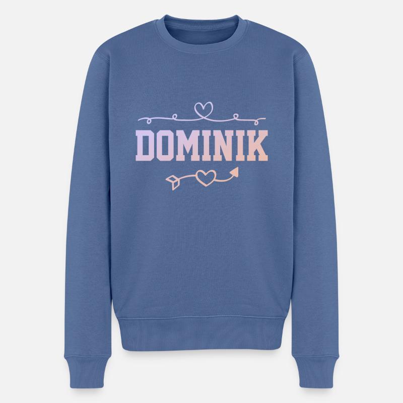 Dominik - Pull Premium bio Homme - bleu pigeon