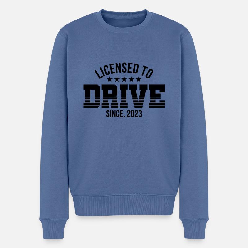 Führerschein 2023 Fahrprüfung bestanden Geschenk - Männer Premium Bio Pullover - Taubenblau