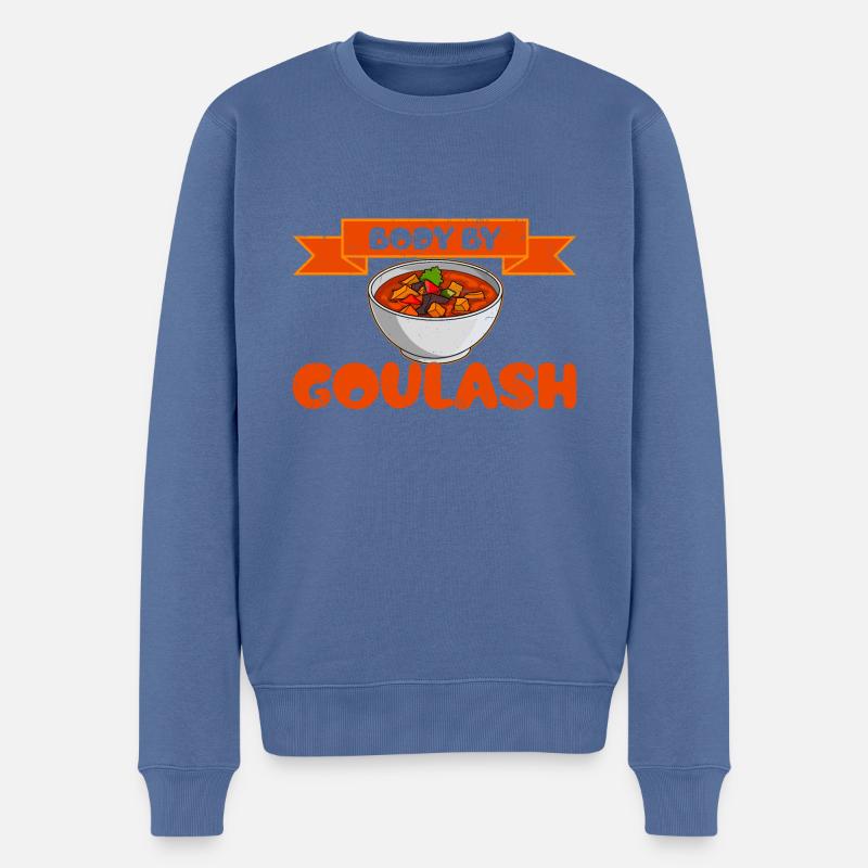 Kochbuch Suppe Ungarn Ungarische Gericht - Männer Premium Bio Pullover - Taubenblau