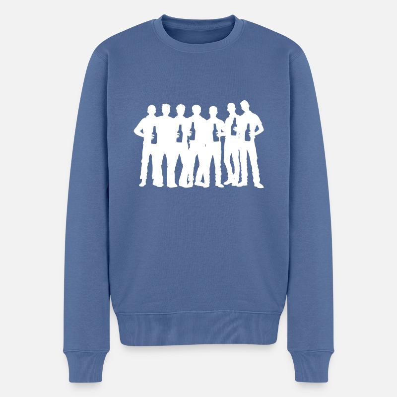 Junggesellenabschied Team - Männer Premium Bio Pullover - Taubenblau