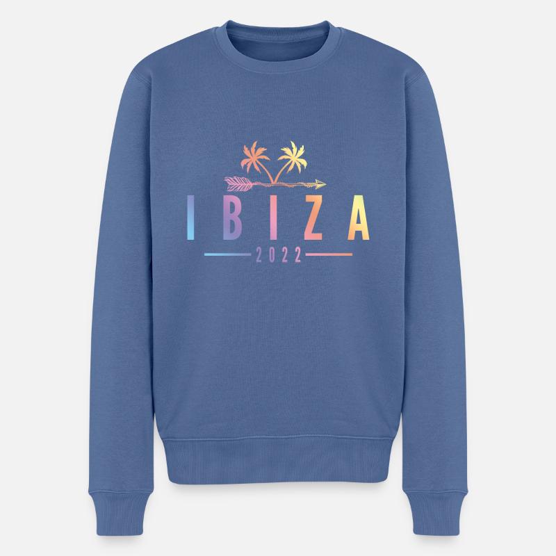 Ibiza 2022 - Männer Premium Bio Pullover - Taubenblau