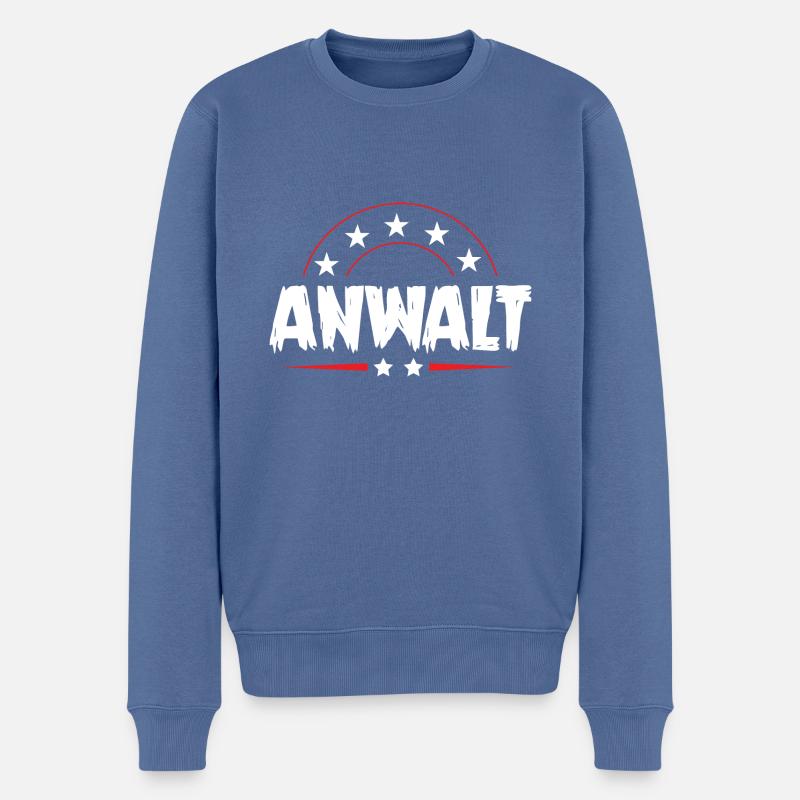 Anwalt Beruf - Männer Premium Bio Pullover - Taubenblau