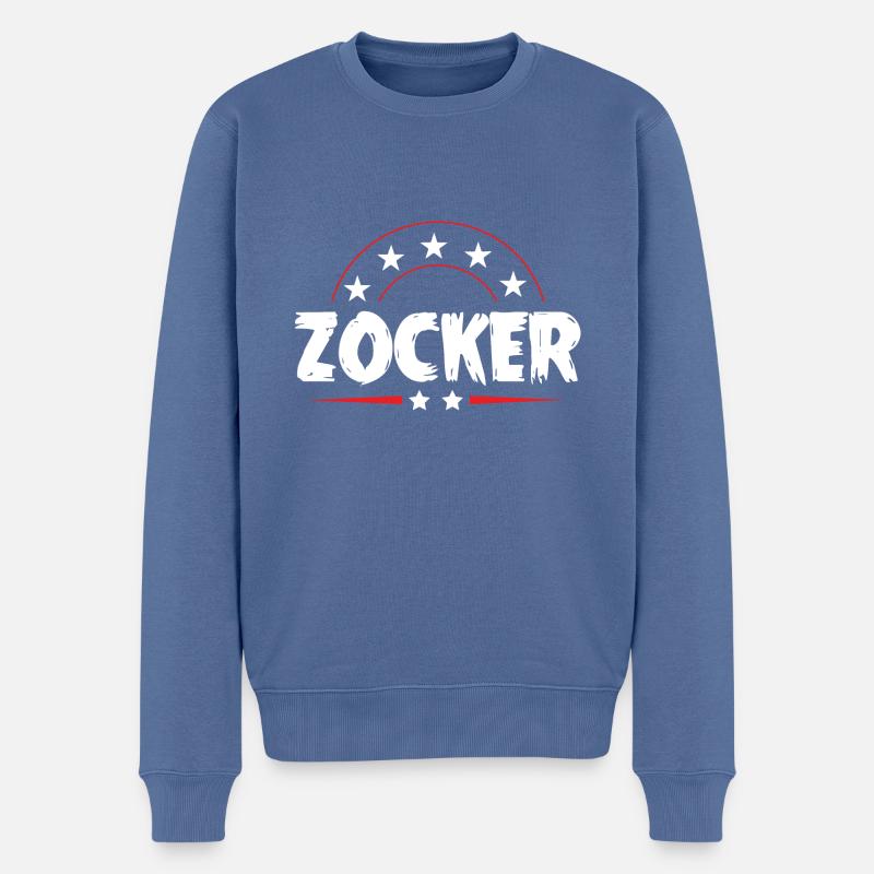 Zocker Gamer - Männer Premium Bio Pullover - Taubenblau