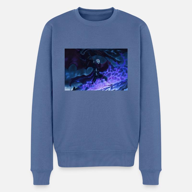 Vampirjäger - Männer Premium Bio Pullover - Taubenblau