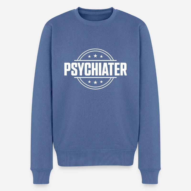 Psychiater Beruf - Männer Premium Bio Pullover - Taubenblau