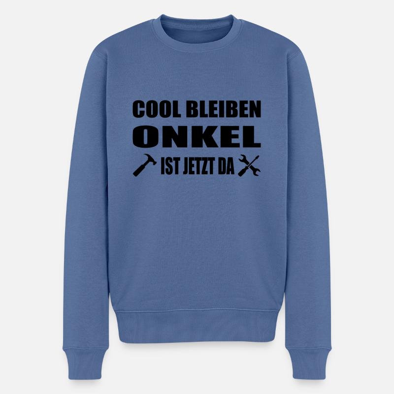 Onkel - Männer Premium Bio Pullover - Taubenblau