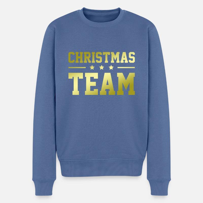 Christmas Team - Männer Premium Bio Pullover - Taubenblau