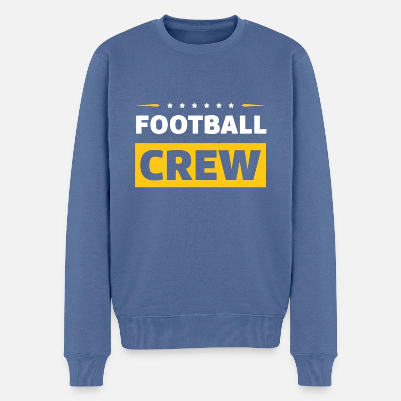 Football Crew - Männer Premium Bio Pullover - Taubenblau