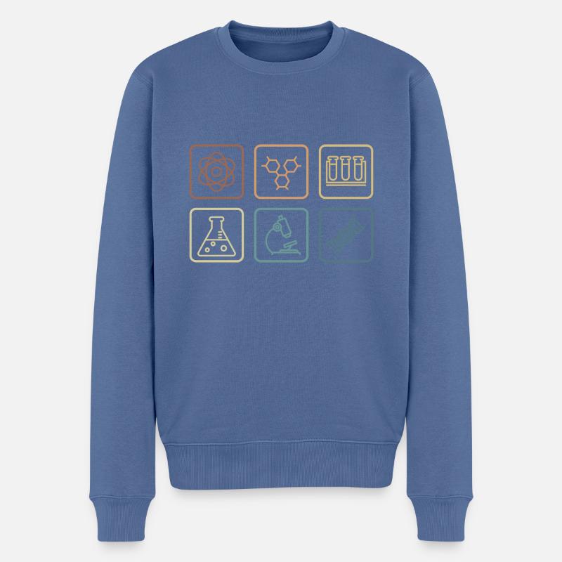 Professeur de chimie Microbiologiste poison - Pull Premium bio Homme - bleu pigeon