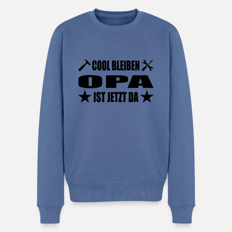 Opa - Männer Premium Bio Pullover - Taubenblau