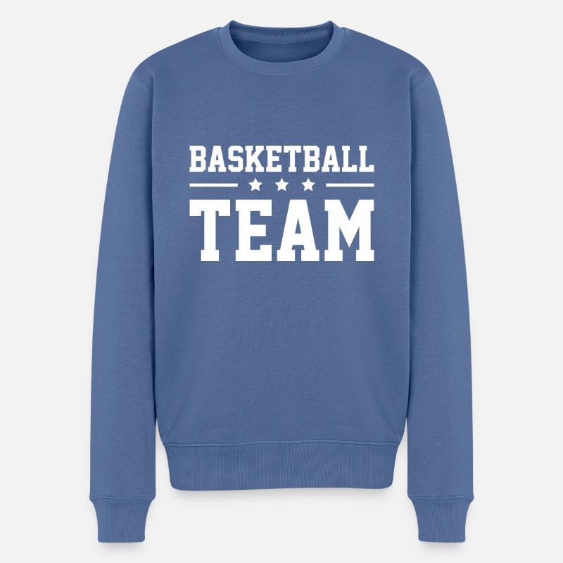 Équipe de basket-ball - Pull Premium bio Homme - bleu pigeon