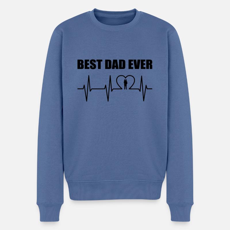 Papa - Männer Premium Bio Pullover - Taubenblau