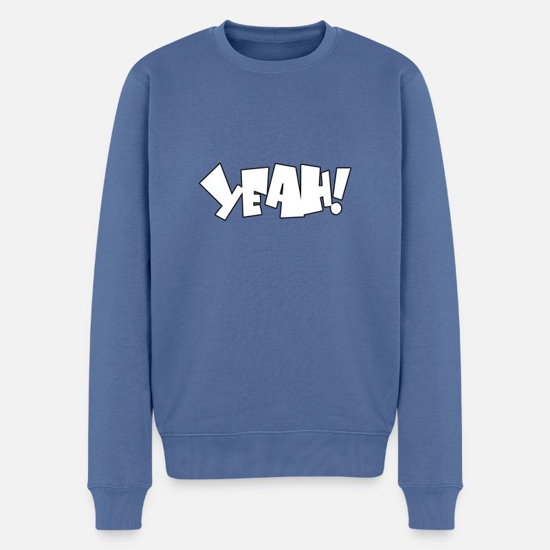 Yeah Yeah! - Pull Premium bio Homme - bleu pigeon