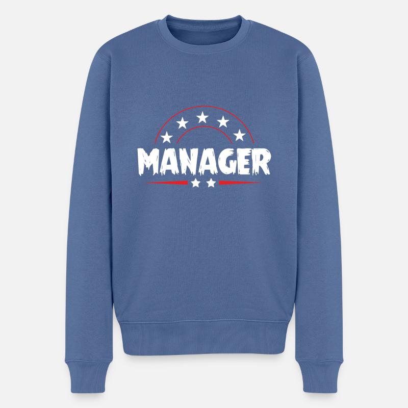 Manager Beruf - Männer Premium Bio Pullover - Taubenblau