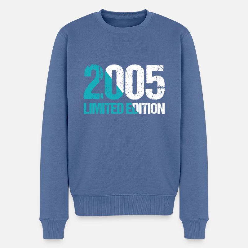 ÉDITION LIMITÉE 2005 - Pull Premium bio Homme - bleu pigeon