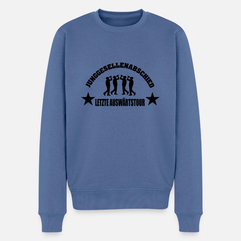 Junggesellenabschied - Männer Premium Bio Pullover - Taubenblau