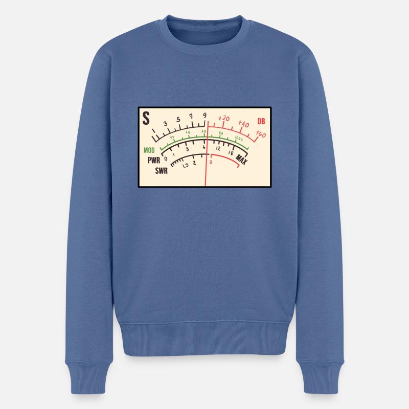 SWR-Meter Amateurfunker Geschenk - Männer Premium Bio Pullover - Taubenblau