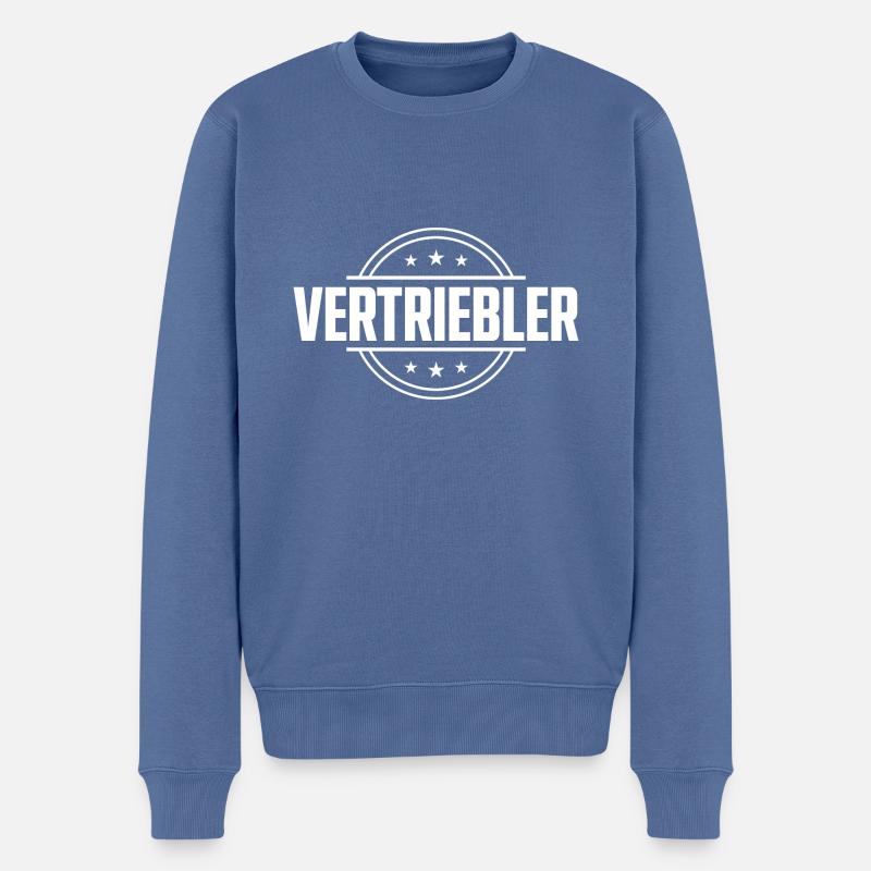 Vertriebler Beruf - Männer Premium Bio Pullover - Taubenblau