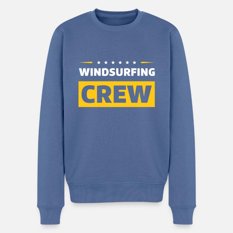Windsurfing Crew - Männer Premium Bio Pullover - Taubenblau