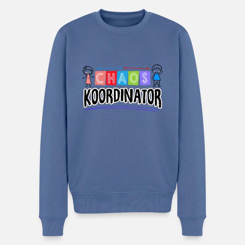 Chaos Koordinator Babysitter Kindertagesstätte Kin - Männer Premium Bio Pullover - Taubenblau