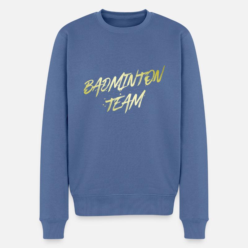 Badminton Team - Männer Premium Bio Pullover - Taubenblau