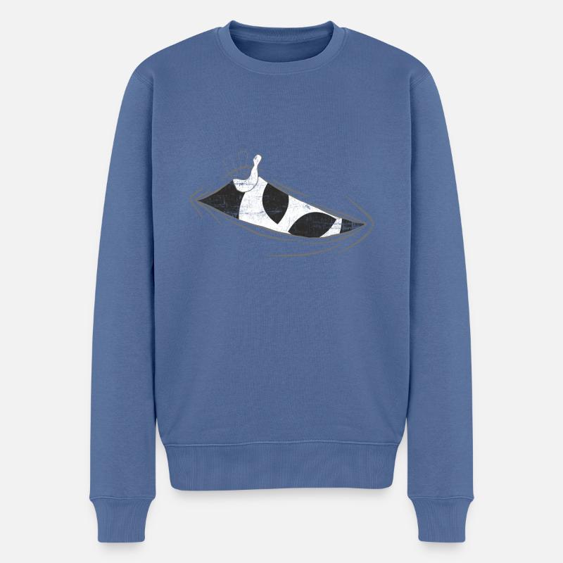 Extraterrestre drôle regarde du ventre - Pull Premium bio Homme - bleu pigeon