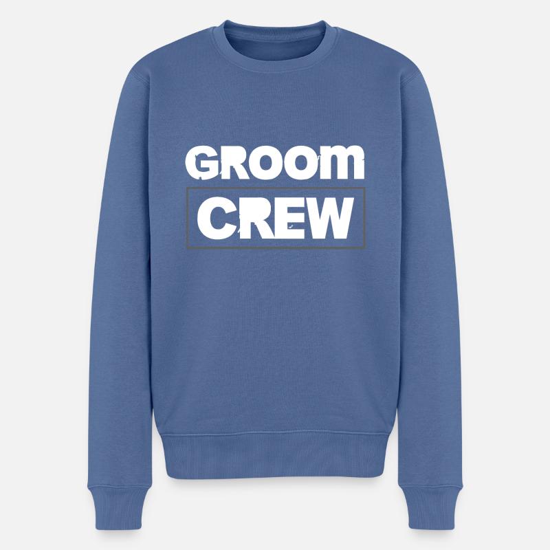 Groom Crew - Männer Premium Bio Pullover - Taubenblau