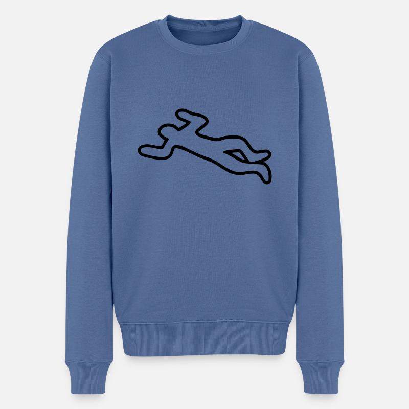 Leiche - Männer Premium Bio Pullover - Taubenblau