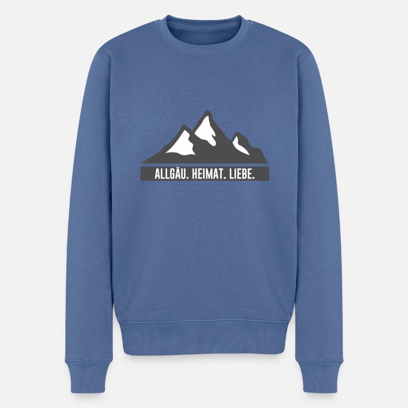 Allgäu | Heimat | Liebe | Allgäuer | Bayern - Männer Premium Bio Pullover - Taubenblau