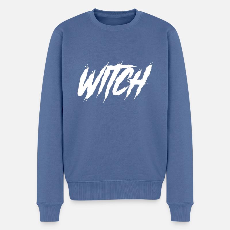 Witch Goth Hexe Gothic - Männer Premium Bio Pullover - Taubenblau