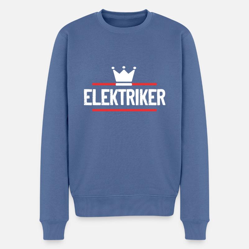 Elektriker Beruf - Männer Premium Bio Pullover - Taubenblau
