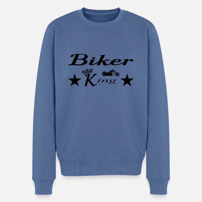 Motorrad - Männer Premium Bio Pullover - Taubenblau