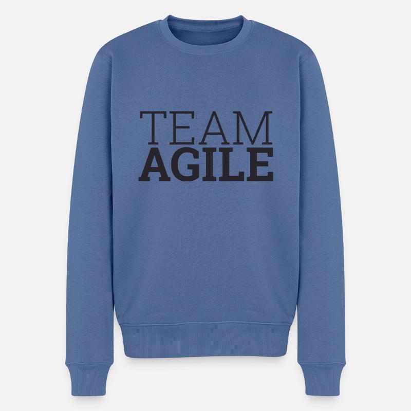 « Team Agile » | « Scrum Master » - Pull Premium bio Homme - bleu pigeon