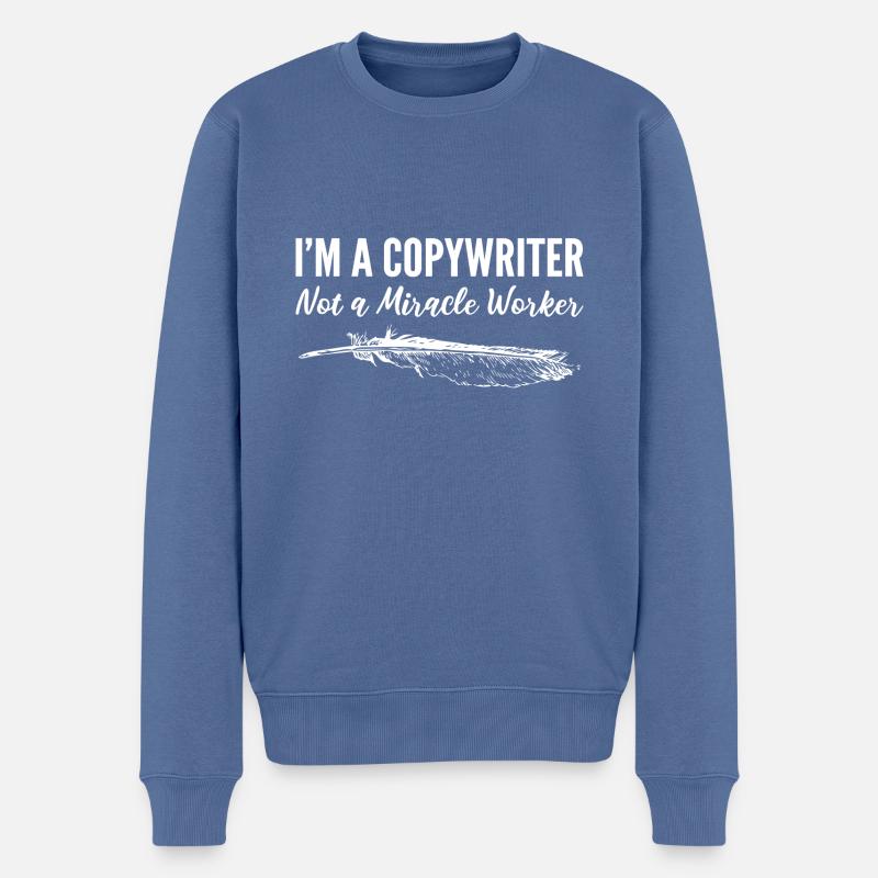 Wundertäter Chefredakteur Geschenk - Männer Premium Bio Pullover - Taubenblau