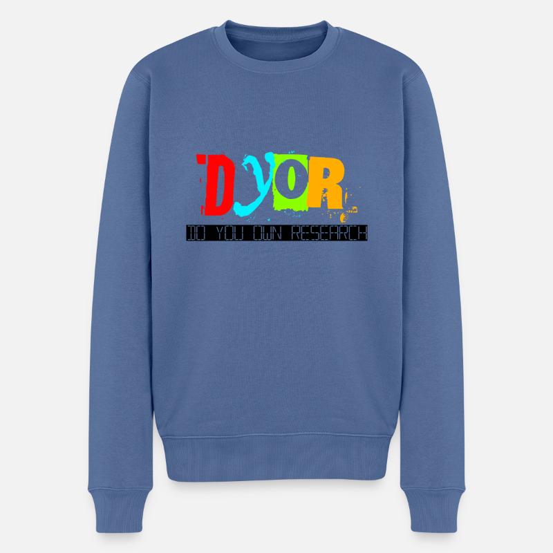dyor v1 black - Männer Premium Bio Pullover - Taubenblau
