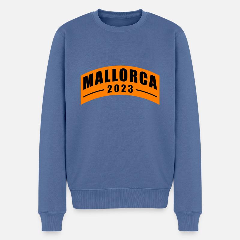 Majorque 2023 - Pull Premium bio Homme - bleu pigeon