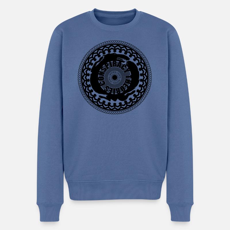Conspiracy Theories - Männer Premium Bio Pullover - Taubenblau