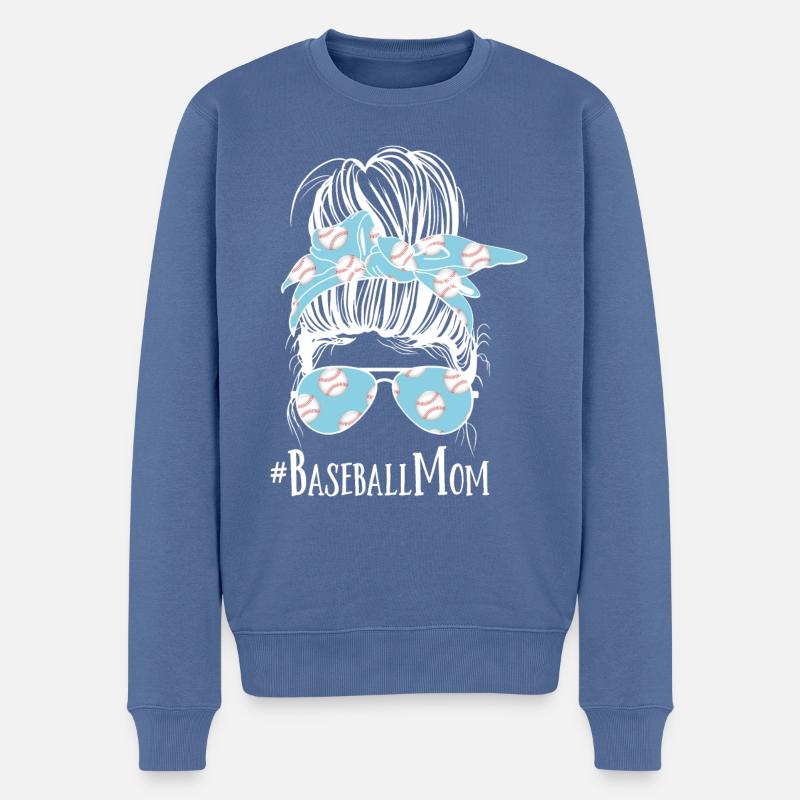 Maman de baseball - Pull Premium bio Homme - bleu pigeon