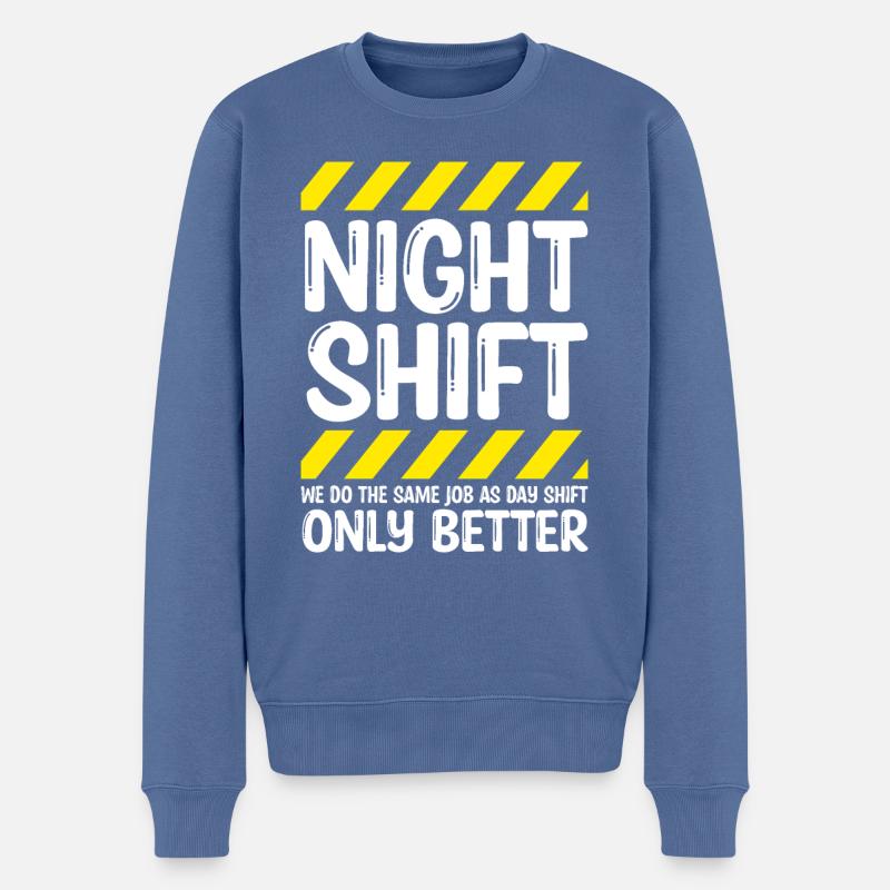 Team Nachtschicht - Männer Premium Bio Pullover - Taubenblau