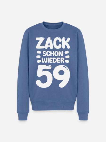 Zack 59 again! Birthday - Men's Premium Organic Jumper - stone blue
