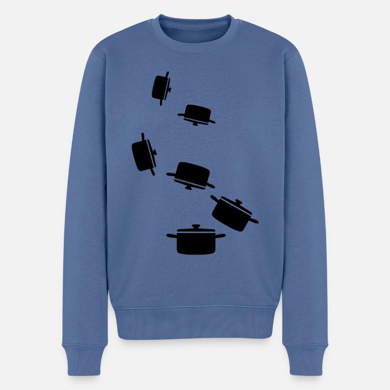 symbole de marmite - Pull Premium bio Homme - bleu pigeon