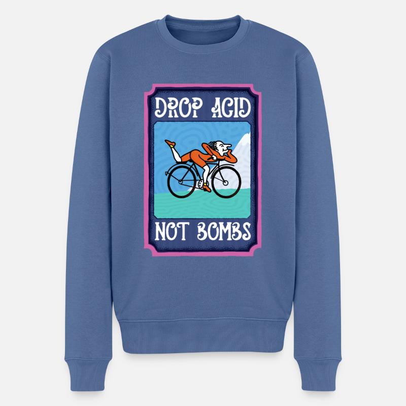 LSD Drop Acid Not Bombs - Männer Premium Bio Pullover - Taubenblau