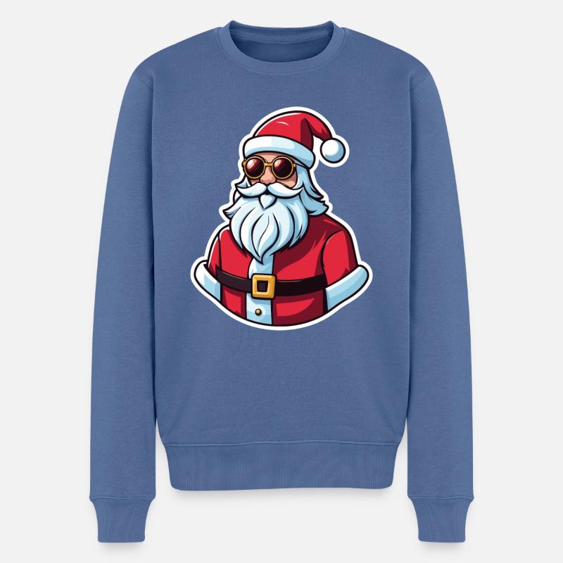 Père Noël Illustration - Pull Premium bio Homme - bleu pigeon