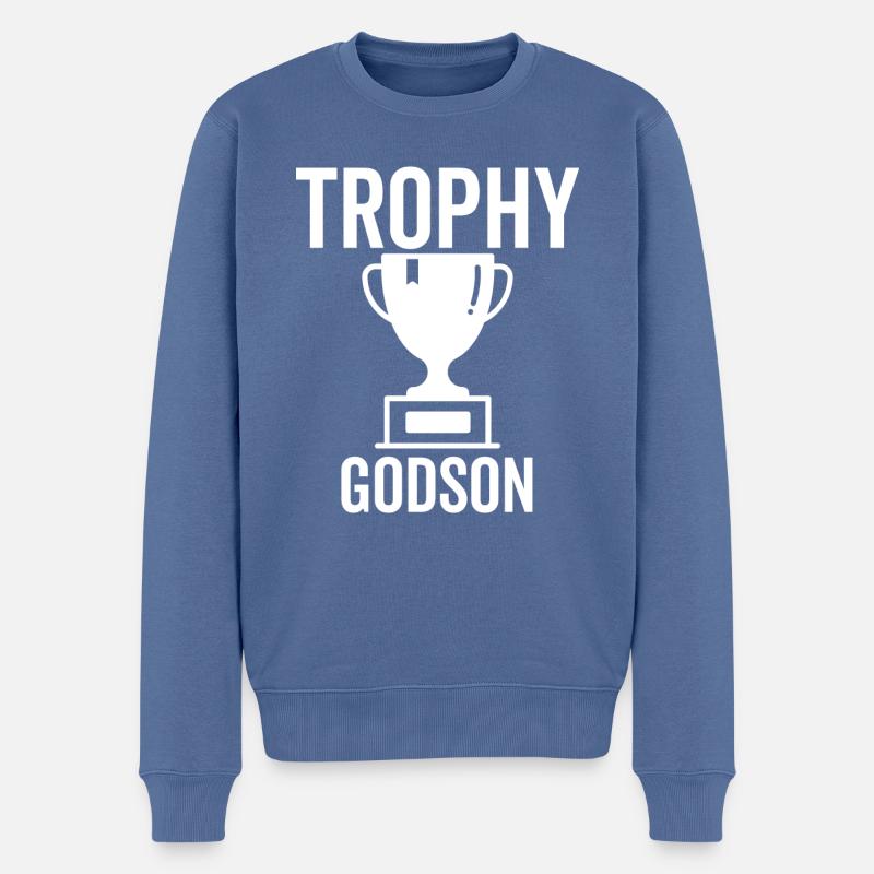 Trophäe Patensohn - Männer Premium Bio Pullover - Taubenblau