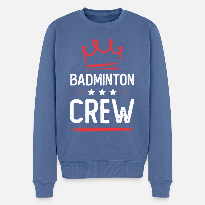 Équipage de badminton - Pull Premium bio Homme - bleu pigeon